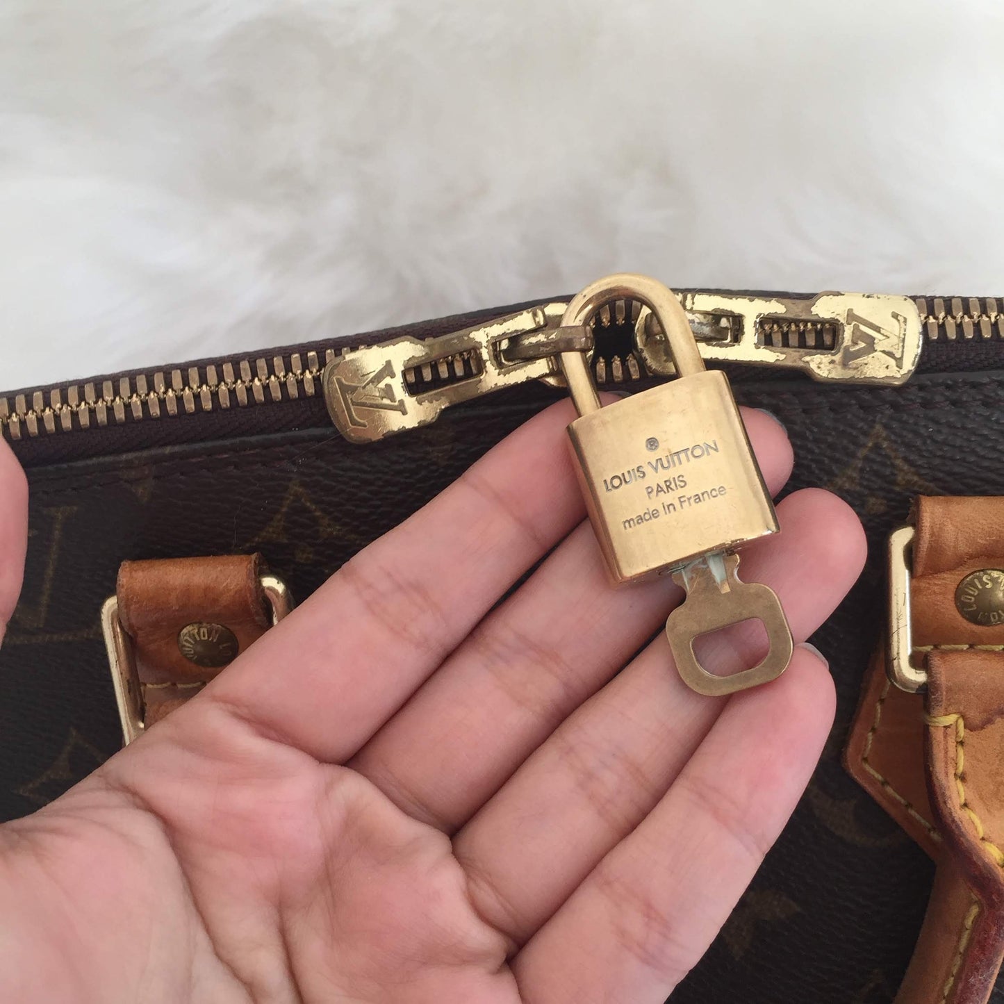 Louis Vuitton Padlock Necklace with Double Chain