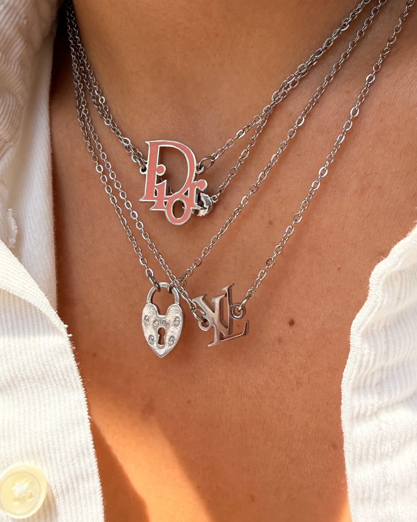 Reworked Choker- Authentic Louis Vuitton Pendant