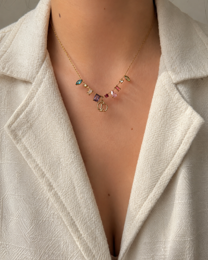 Authentic Cd Dior Mise Pendant - Necklace Stones