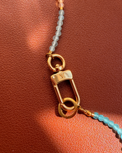 Authentic Louis Vuitton Clasp - Gems Stone Necklace