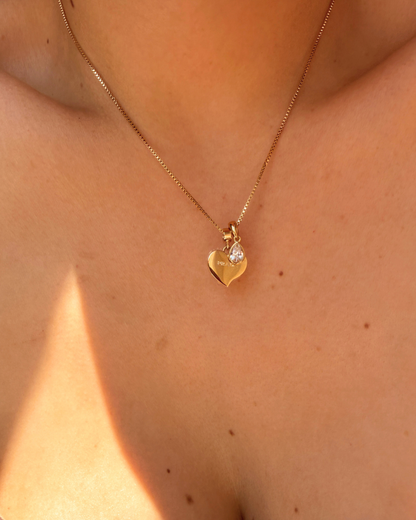 Authentic Prada Heart pendant - Repurposed Necklace