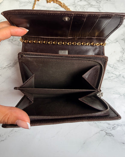 Authentic Fendi Pre-Owned Zucca Wallet on Chain