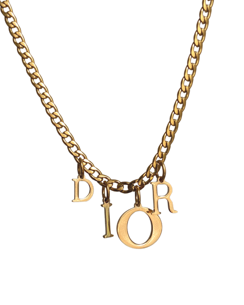 Authentic Dior Spelt out mise pendant - Reworked Necklace