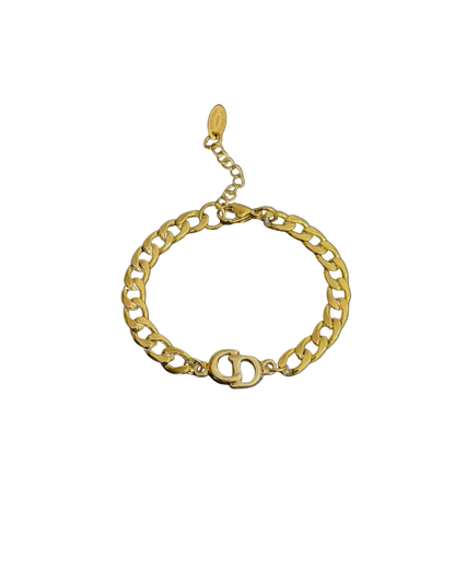 Authentic CD Dior pendant- Reworked Bracelet