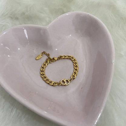 Authentic CD Dior pendant- Reworked Bracelet