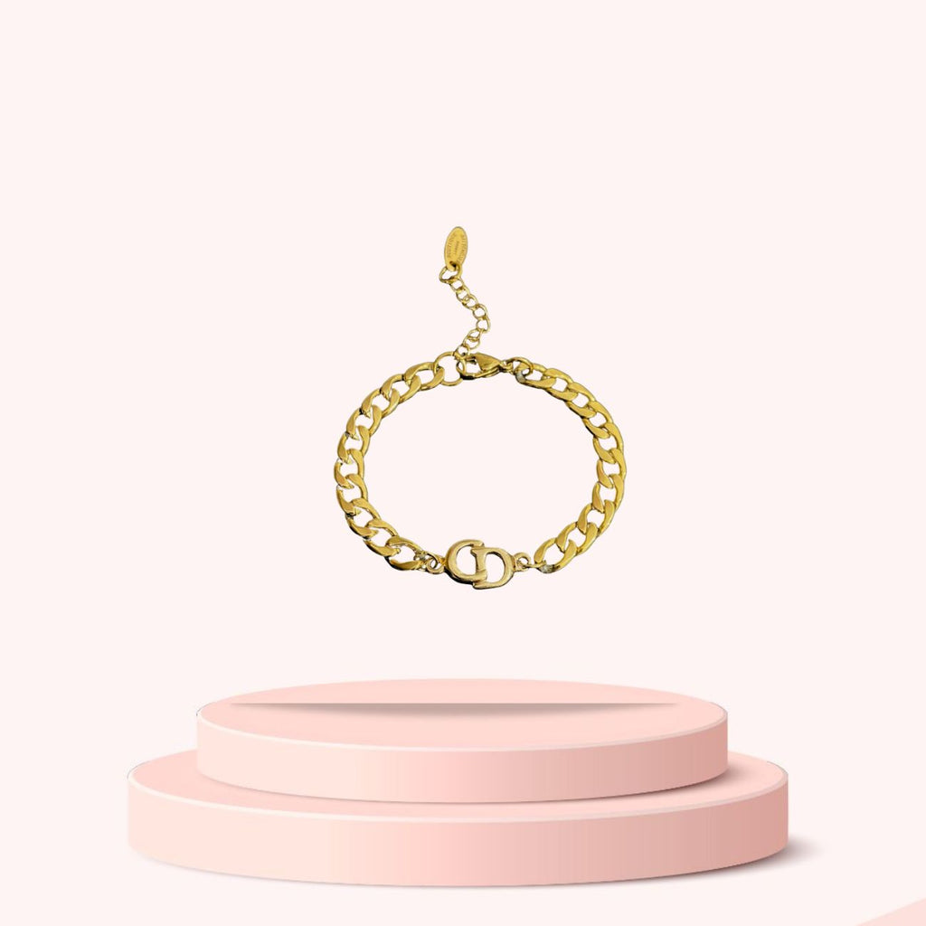Authentic CD Dior pendant- Reworked Bracelet
