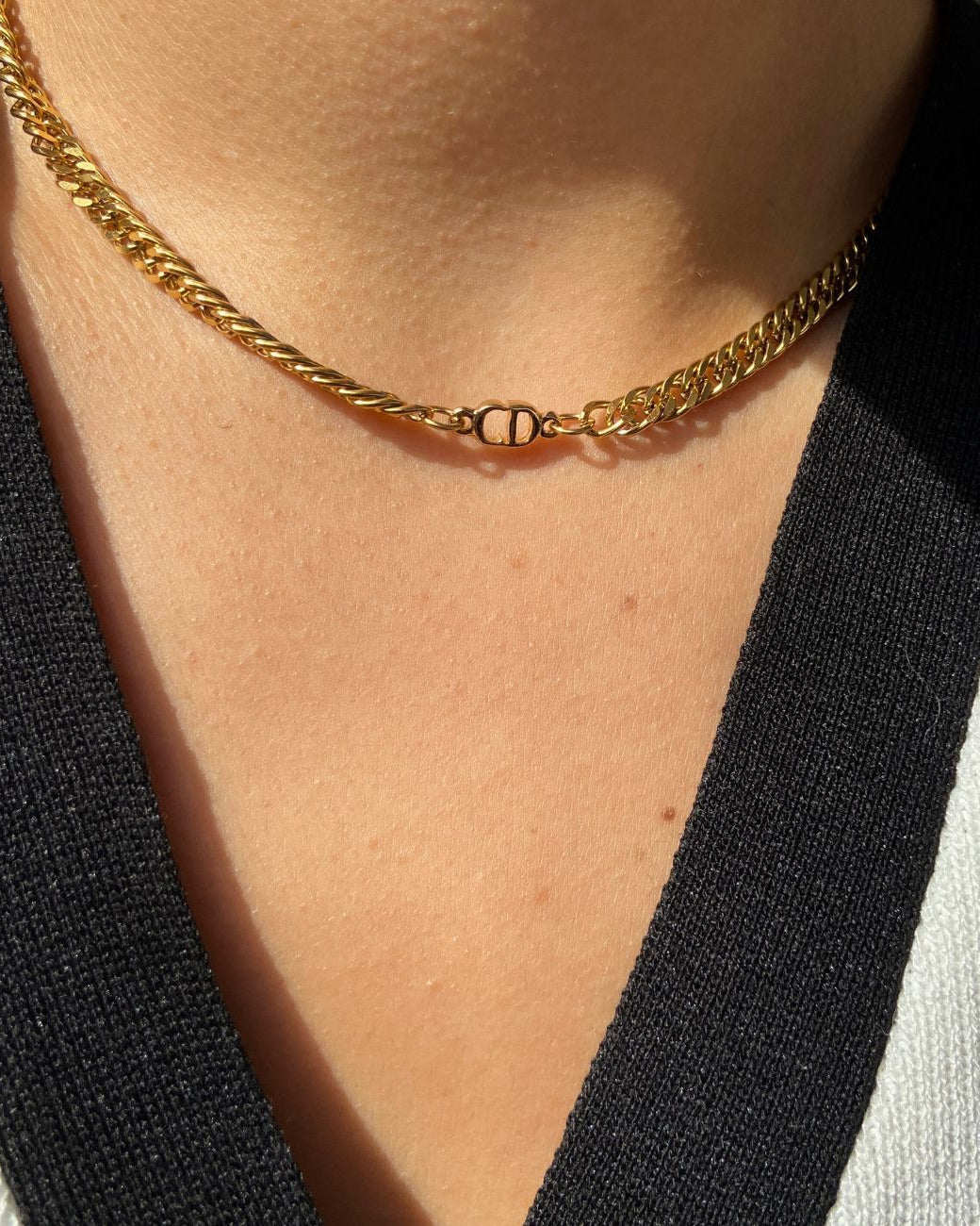 Authentic Dior CD Pendant- Reworked Choker