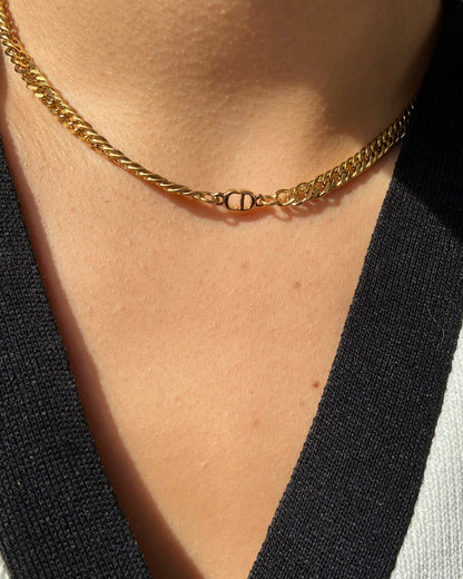 Authentic Dior CD Pendant- Reworked Choker