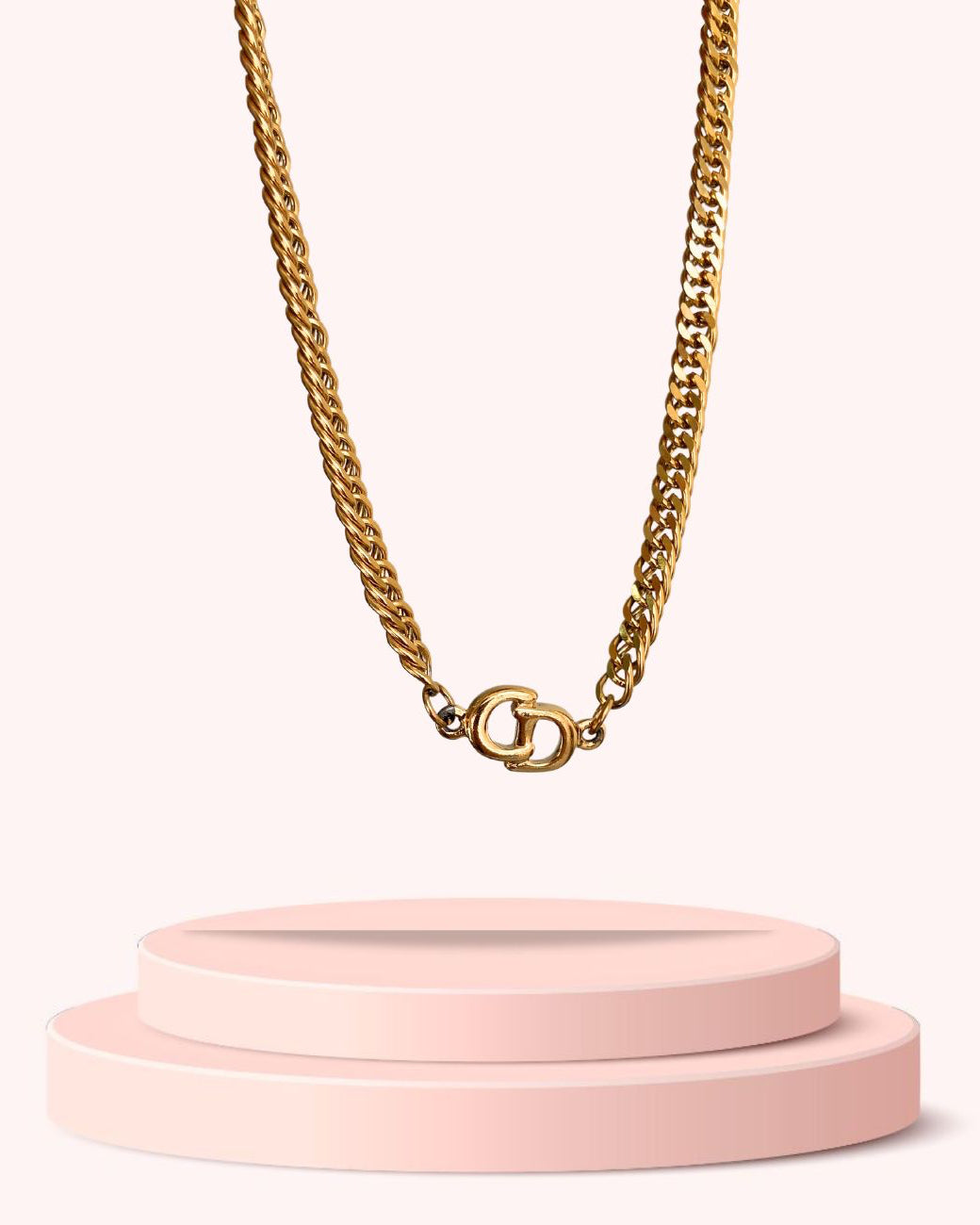 Authentic Dior CD Pendant- Reworked Choker