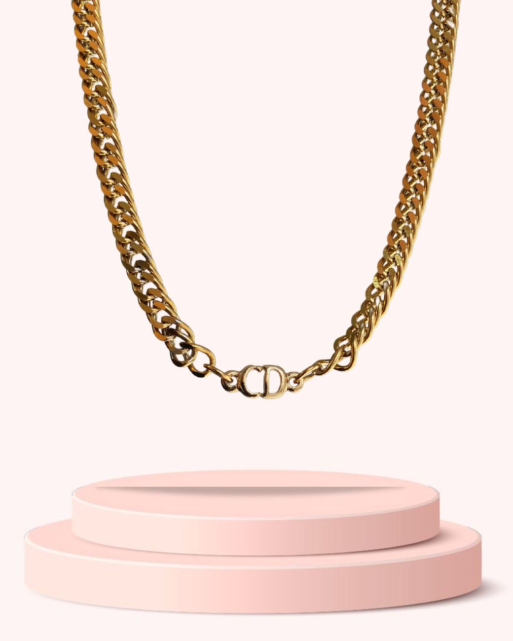Authentic Dior CD Pendant- Reworked Choker