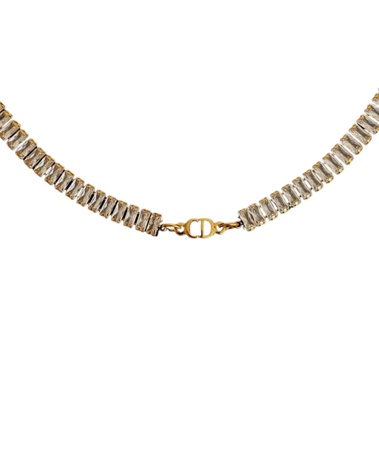 Authentic Dior CD initials Pendant- Reworked Diamante Choker