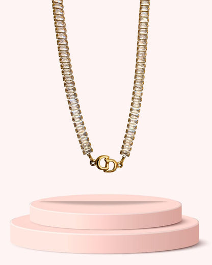 Authentic Dior CD initials Pendant- Reworked Diamante Choker