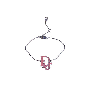 Authentic Dior Pink Logo Pendant- Reworked Necklace