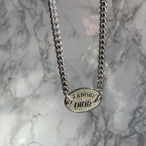 Authentic Dior Oval jAdore Pendant- Reworked Necklace