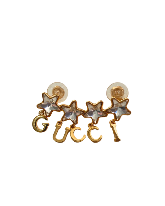 Authentic Gucci Crystal Script Ear Cuff - Gift Edition