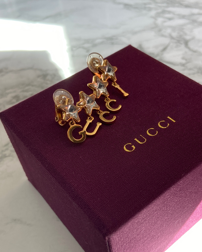 Authentic Gucci Crystal Script Ear Cuff - Gift Edition