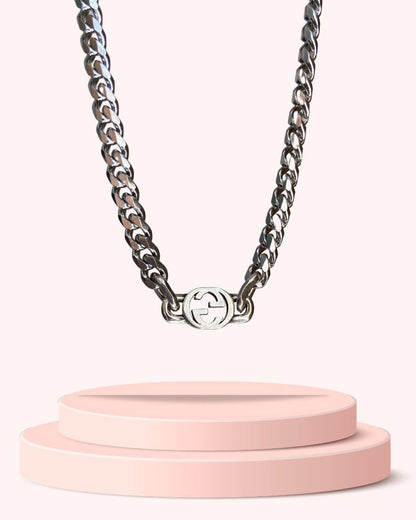 Authentic Gucci Interlocking Pendant Repurposed Choker