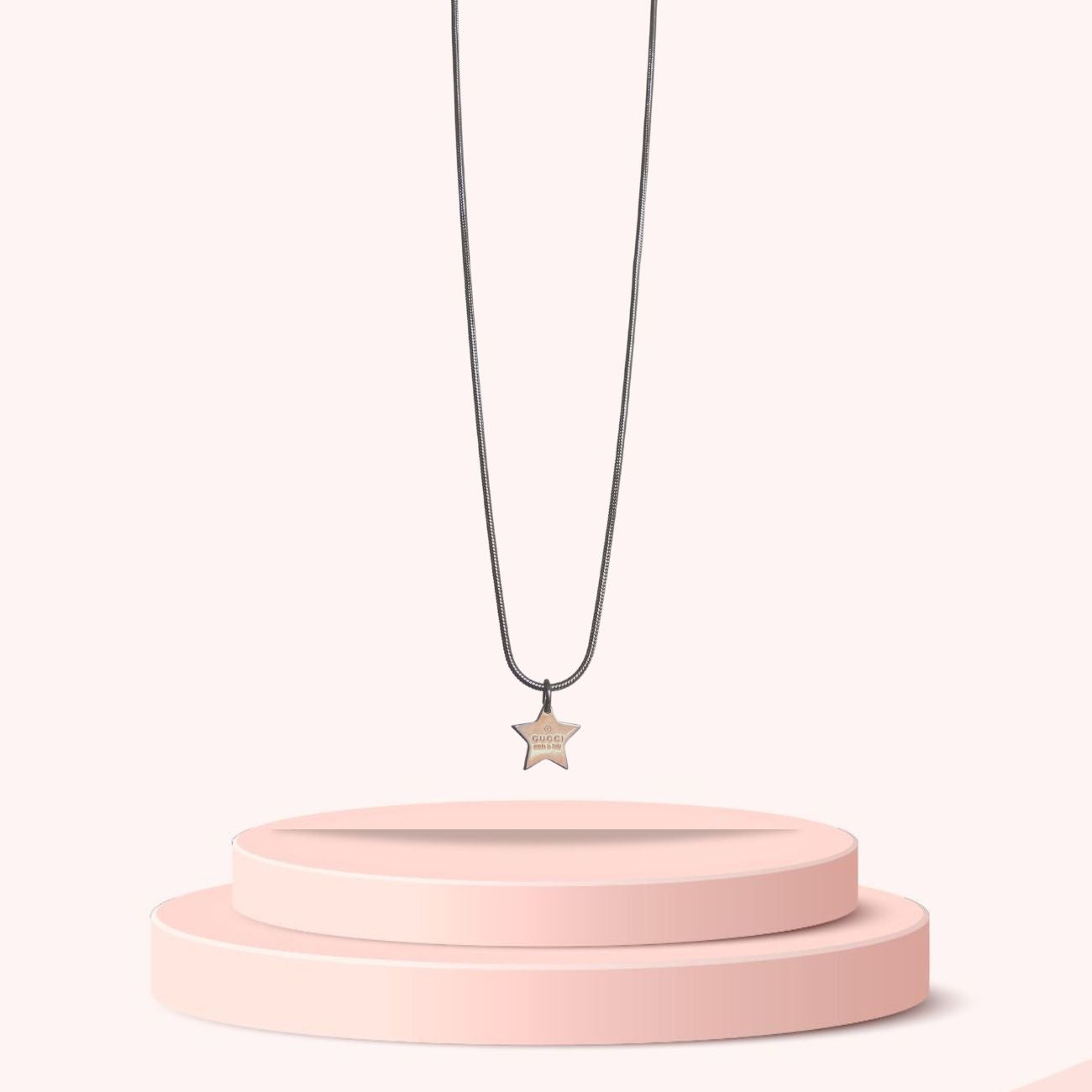 Authentic Gucci Pendant Start Repurposed Necklace