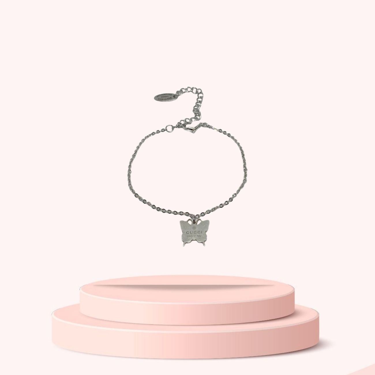 Authentic Gucci Pendant butterfly Repurposed Bracelet