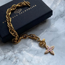 Load image into Gallery viewer, Authentic Louis Vuitton Pink &amp; Yellow Looping Pendant- Reworked Bracelet