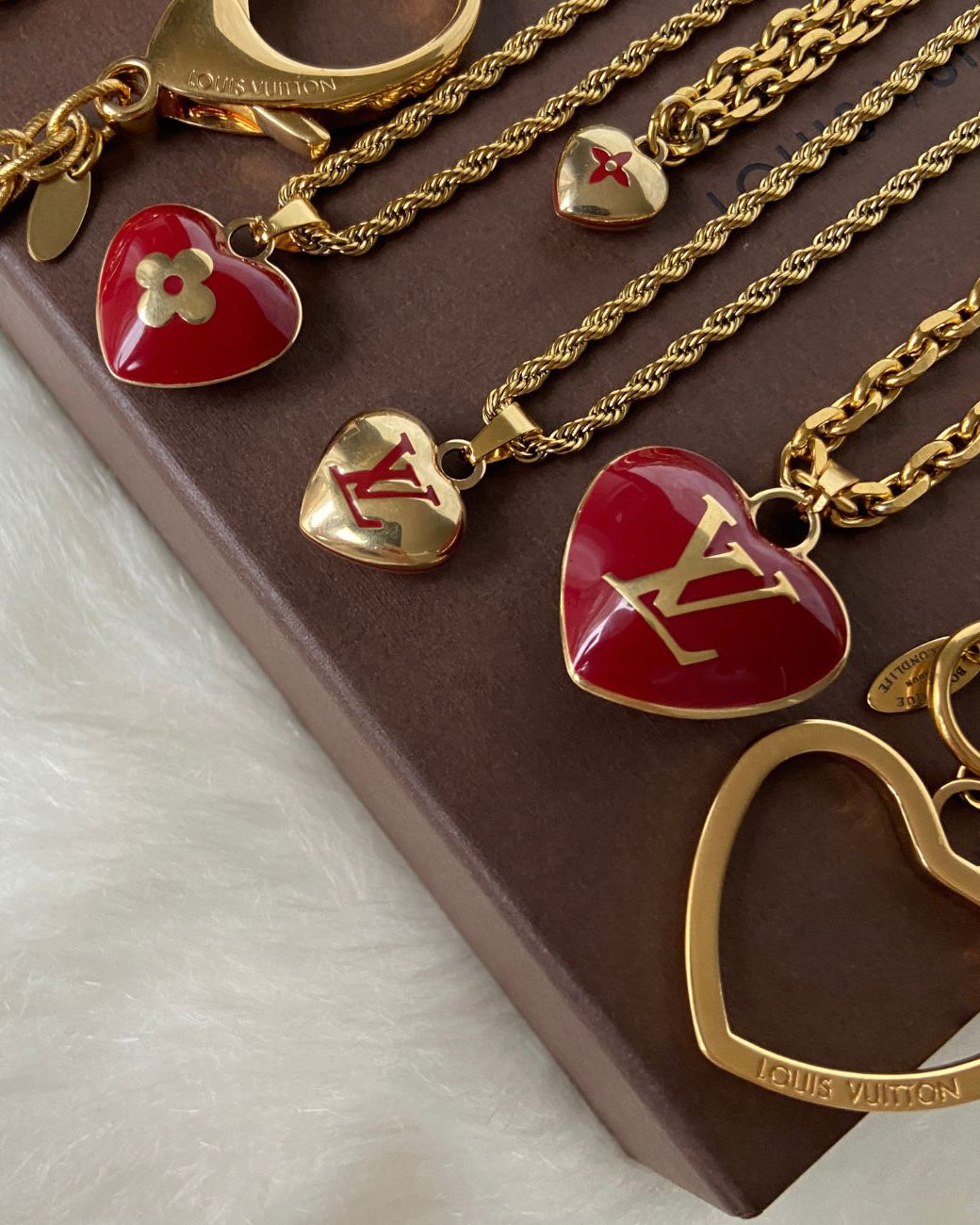 Authentic Louis Vuitton Heart Charm- Reworked Necklace