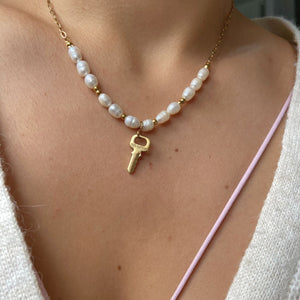 Authentic Louis Vuitton Key Nude Pendant Pears Necklace