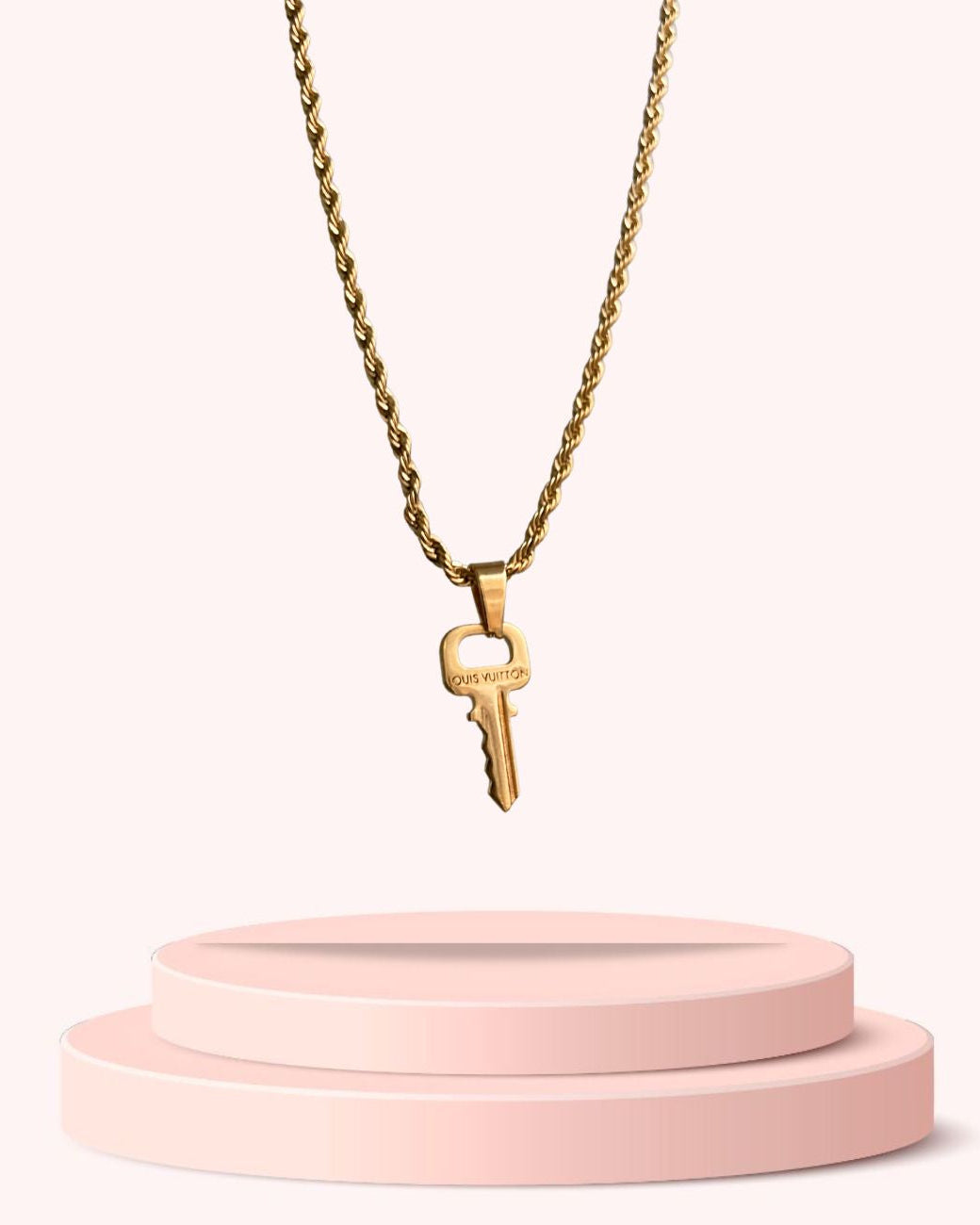 Authentic Louis Vuitton Key Pendant Necklace