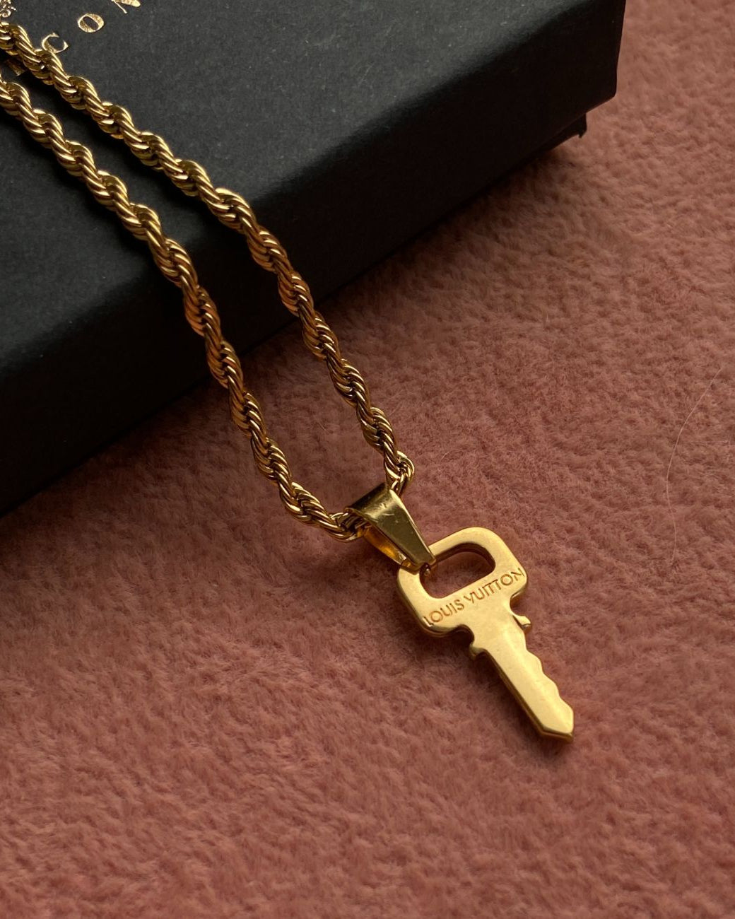 Authentic Louis Vuitton Key Pendant Necklace