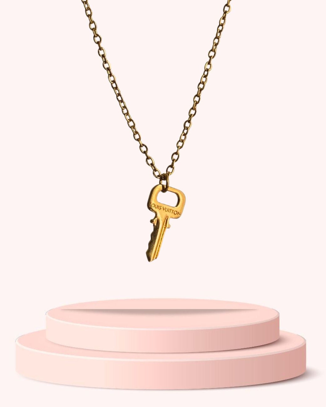 Authentic Louis Vuitton Key Pendant- Dainty Necklace
