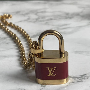 Authentic Louis Vuitton Lock Pendant Reworked Pendant