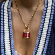 Load image into Gallery viewer, Authentic Louis Vuitton Lock Pendant Reworked Pendant