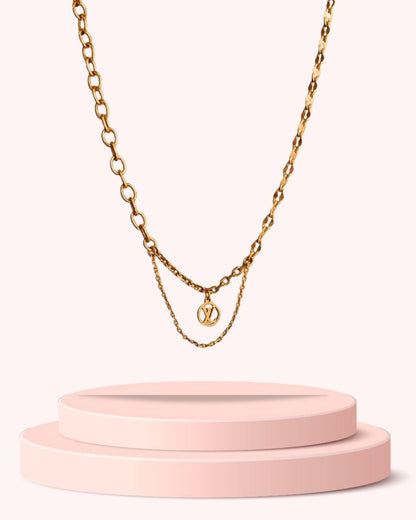 Authentic Louis Vuitton Logo Blooming Pendant- Reworked Choker