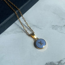 Load image into Gallery viewer, Authentic Louis Vuitton Logo Pendant- Upcycled Necklace