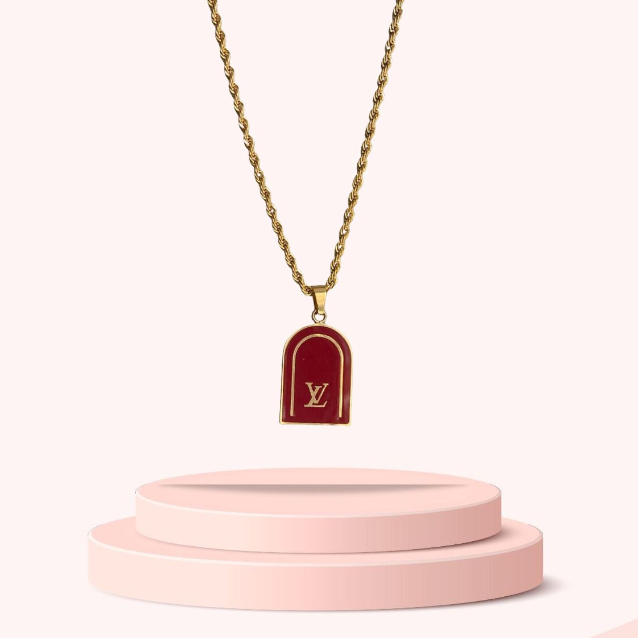 Lv Luggage Tag Necklace For Women