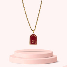 Load image into Gallery viewer, Authentic Louis Vuitton Luggage Tag Pendant Reworked Pendant