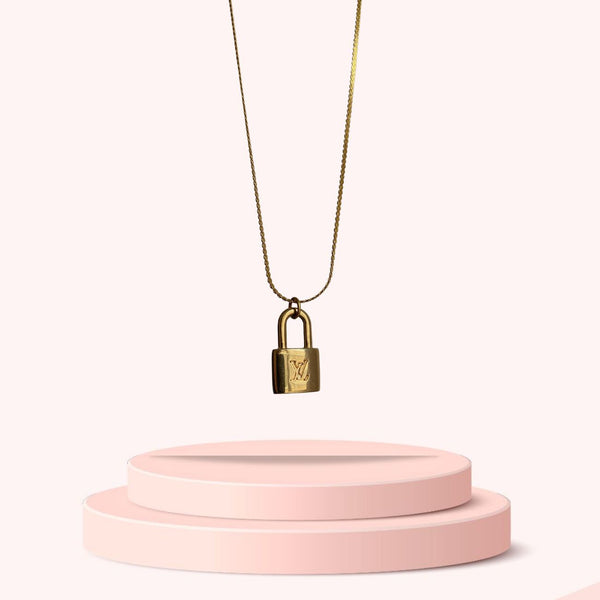 Authentic Louis Vuitton Mini Lock - Repurposed Necklace