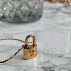 Authentic Louis Vuitton Mini Lock - Repurposed Necklace