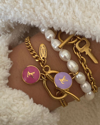 Authentic Louis Vuitton  Pastilles Purple Pendant- Bracelet