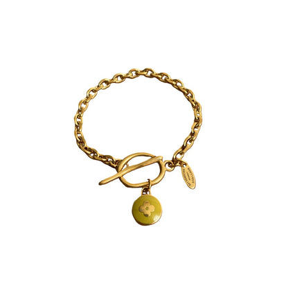 Authentic Louis Vuitton  Pastilles Green Pendant- Bracelet