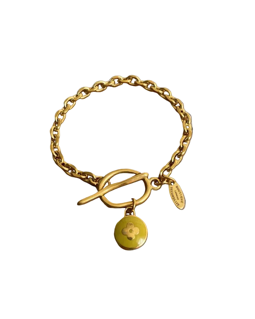 Authentic Louis Vuitton  Pastilles Green Pendant- Bracelet