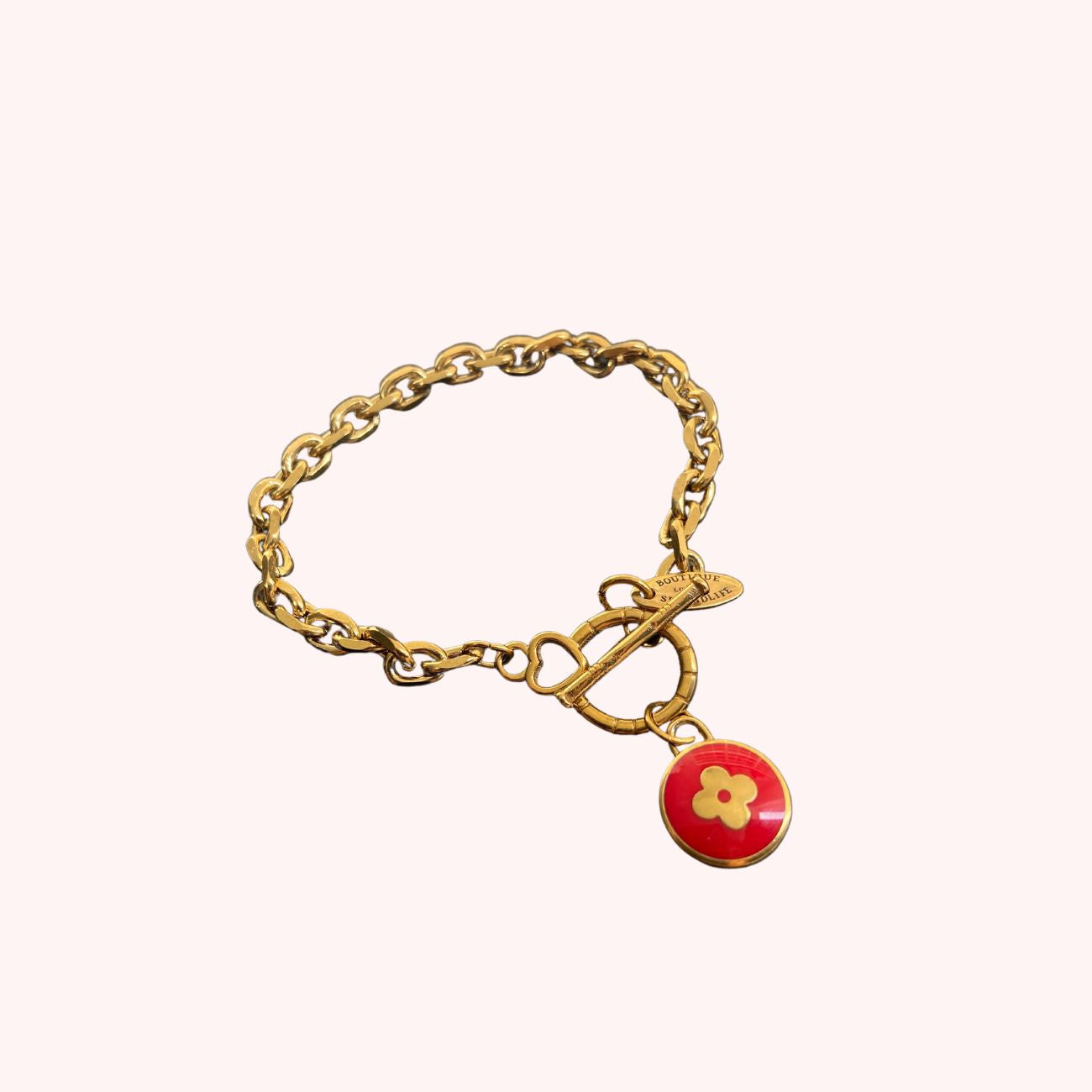 Authentic Louis Vuitton Pendant  - Repurposed Rolo Bracelet