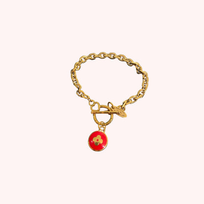 Authentic Louis Vuitton Pendant  - Repurposed Rolo Bracelet