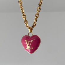 Load image into Gallery viewer, Authentic Louis Vuitton Pendant Big Coeur -Reworked Necklace