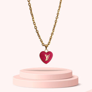 Authentic Louis Vuitton Pendant Big Coeur -Reworked Necklace