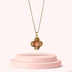 Authentic Louis Vuitton Pendant Flower-Reworked Necklace