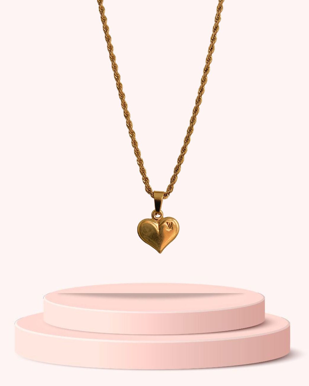 Authentic Louis Vuitton Pendant Heart Reworked Pendant