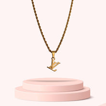 Load image into Gallery viewer, Authentic Louis Vuitton Pendant Logo Reworked Pendant