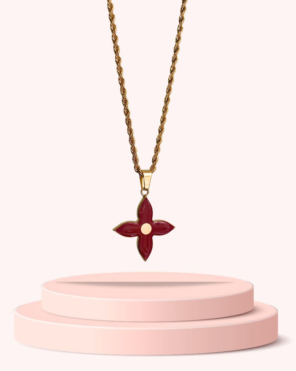 Authentic Louis Vuitton Pendant Red- Necklace