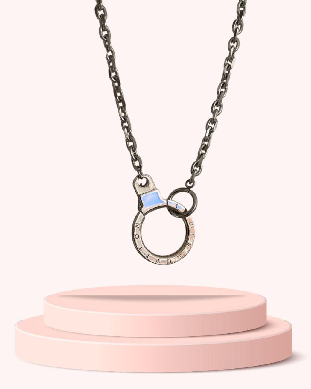 Authentic Louis Vuitton Round Clasp- Reworked Necklace