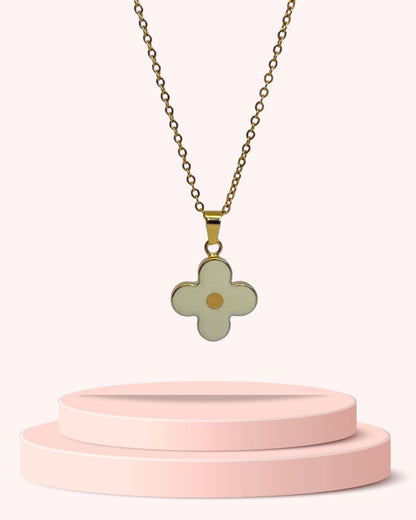 Authentic Louis Vuitton White Pendant- Reworked Necklace